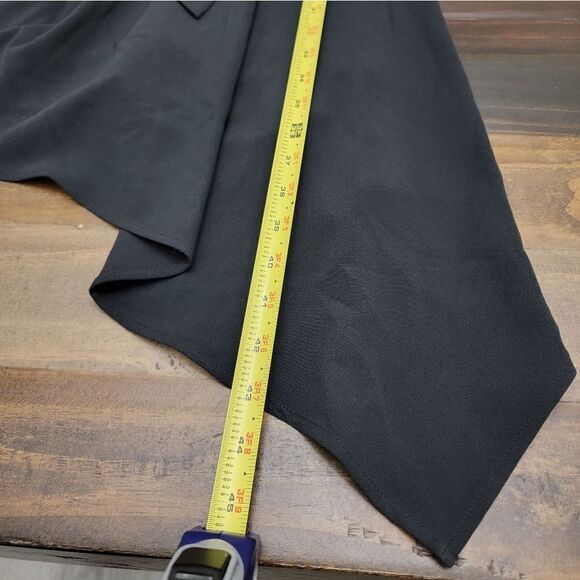 NWT Kenneth Cole Career Black Dress Asymmetrical Side Zipper Side Knot - Size 0 - Picture 8 of 9